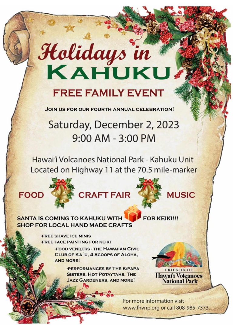 Big Island Calendar of Events for November/December 2023 365 Hawaii