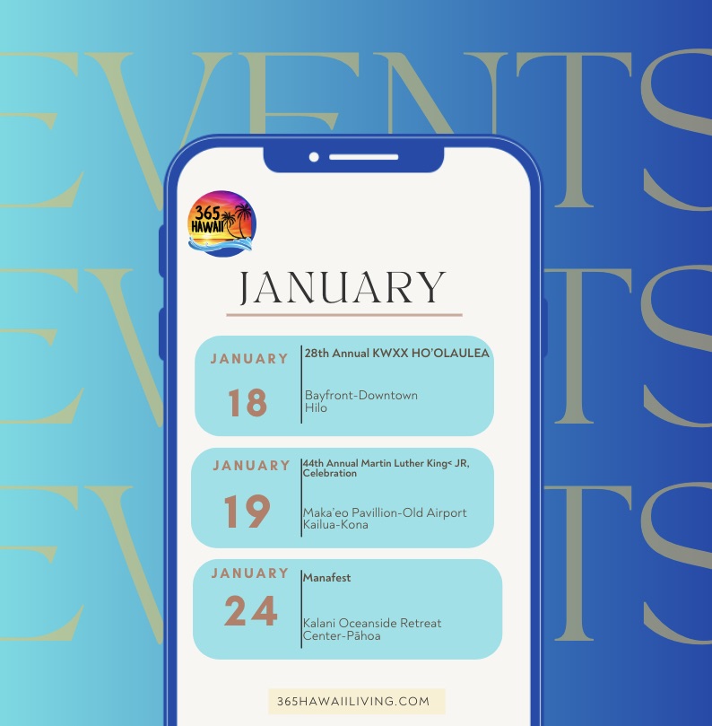 January 2025 Hawaii Island Events Calendar - 365 Hawaii Living